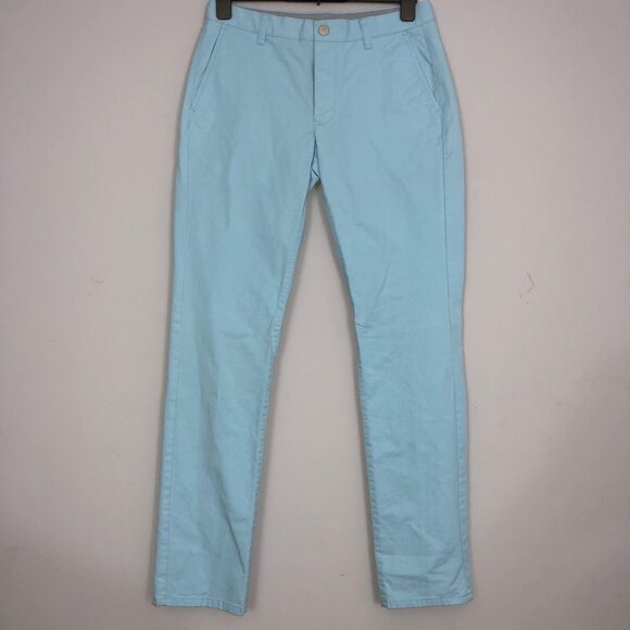 Bonobos Other - Bonobos Chinos Mens 31/34 Blue Tailored Cotton Blend Flat Front Pants Trousers